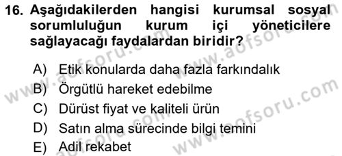 Halkla İlişkilerde Güncel Kavramlar 1 Dersi 2021 - 2022 Yılı Yaz Okulu Sınav Soruları 16. Soru