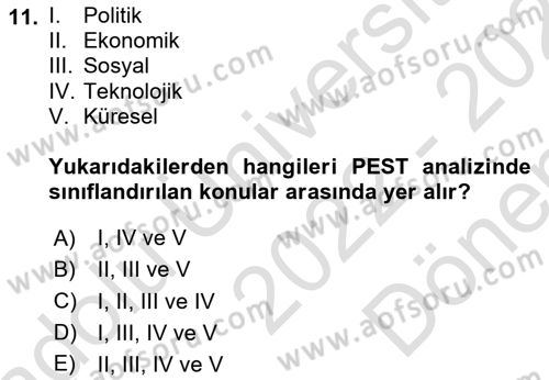 Halkla İlişkilerde Güncel Kavramlar 1 Dersi 2022 - 2023 Yılı (Final) Dönem Sonu Sınav Soruları 11. Soru