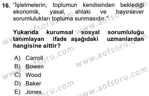 Halkla İlişkilerde Güncel Kavramlar 1 Dersi 2022 - 2023 Yılı (Final) Dönem Sonu Sınav Soruları 16. Soru