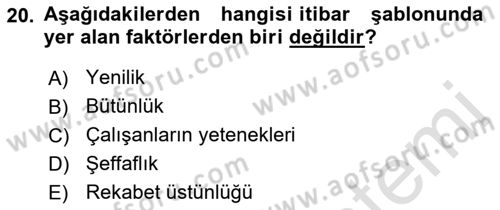 Halkla İlişkilerde Güncel Kavramlar 1 Dersi 2022 - 2023 Yılı (Final) Dönem Sonu Sınav Soruları 20. Soru