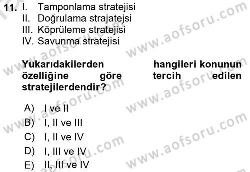 Halkla İlişkilerde Güncel Kavramlar 1 Dersi 2022 - 2023 Yılı Yaz Okulu Sınav Soruları 11. Soru