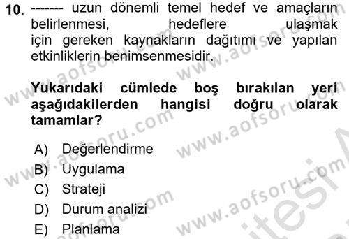Halkla İlişkilerde Güncel Kavramlar 1 Dersi 2024 - 2025 Yılı (Vize) Ara Sınav Soruları 10. Soru