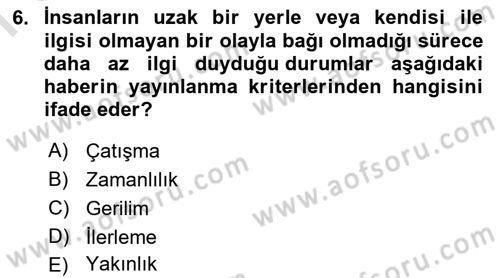 Halkla İlişkilerde Güncel Kavramlar 1 Dersi 2024 - 2025 Yılı (Final) Dönem Sonu Sınav Soruları 6. Soru