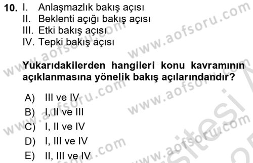 Halkla İlişkilerde Güncel Kavramlar 1 Dersi 2024 - 2025 Yılı Yaz Okulu Sınav Soruları 10. Soru