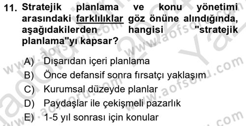 Halkla İlişkilerde Güncel Kavramlar 1 Dersi 2024 - 2025 Yılı Yaz Okulu Sınav Soruları 11. Soru