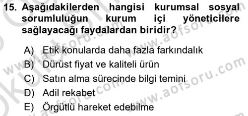 Halkla İlişkilerde Güncel Kavramlar 1 Dersi 2024 - 2025 Yılı Yaz Okulu Sınav Soruları 15. Soru