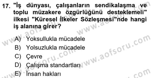 Halkla İlişkilerde Güncel Kavramlar 1 Dersi 2025 - 2026 Yılı (Final) Dönem Sonu Sınav Soruları 17. Soru