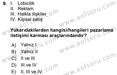 Halkla İlişkilerde Güncel Kavramlar 2 Dersi 2021 - 2022 Yılı (Vize) Ara Sınav Soruları 9. Soru