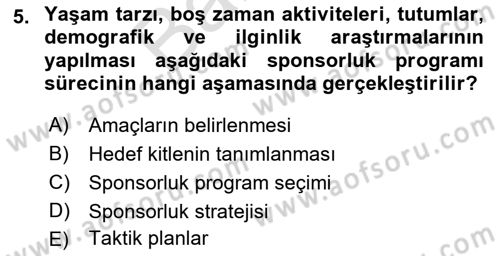 Halkla İlişkilerde Güncel Kavramlar 2 Dersi 2021 - 2022 Yılı (Final) Dönem Sonu Sınav Soruları 5. Soru