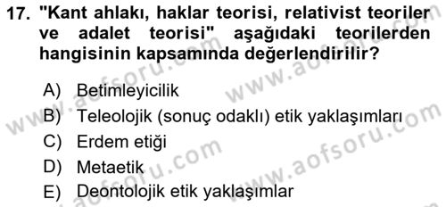 Halkla İlişkilerde Güncel Kavramlar 2 Dersi 2021 - 2022 Yılı Yaz Okulu Sınav Soruları 17. Soru
