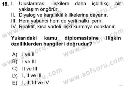Halkla İlişkilerde Güncel Kavramlar 2 Dersi 2022 - 2023 Yılı Yaz Okulu Sınav Soruları 18. Soru