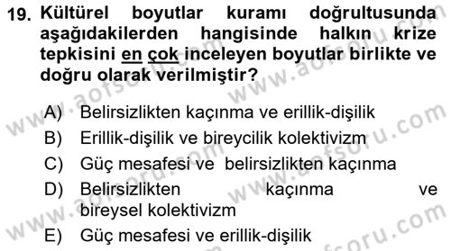 Halkla İlişkilerde Güncel Kavramlar 2 Dersi 2022 - 2023 Yılı Yaz Okulu Sınav Soruları 19. Soru