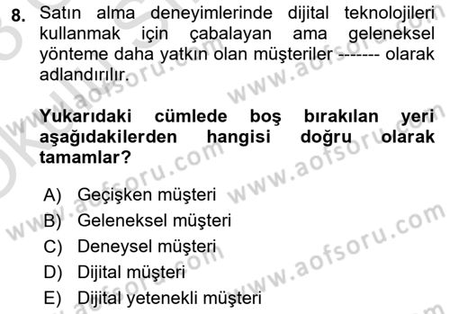 Halkla İlişkilerde Güncel Kavramlar 2 Dersi 2022 - 2023 Yılı Yaz Okulu Sınav Soruları 8. Soru