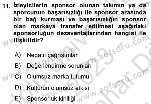 Halkla İlişkilerde Güncel Kavramlar 2 Dersi 2023 - 2024 Yılı (Vize) Ara Sınav Soruları 11. Soru