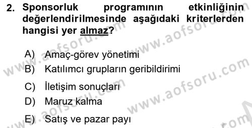 Halkla İlişkilerde Güncel Kavramlar 2 Dersi 2023 - 2024 Yılı (Vize) Ara Sınav Soruları 2. Soru