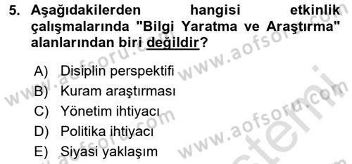 Halkla İlişkilerde Güncel Kavramlar 2 Dersi 2023 - 2024 Yılı (Vize) Ara Sınav Soruları 5. Soru