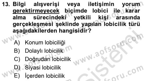 Halkla İlişkilerde Güncel Kavramlar 2 Dersi 2023 - 2024 Yılı (Final) Dönem Sonu Sınav Soruları 13. Soru
