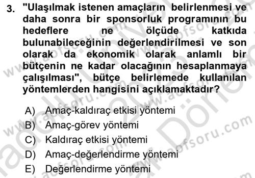 Halkla İlişkilerde Güncel Kavramlar 2 Dersi 2023 - 2024 Yılı (Final) Dönem Sonu Sınav Soruları 3. Soru