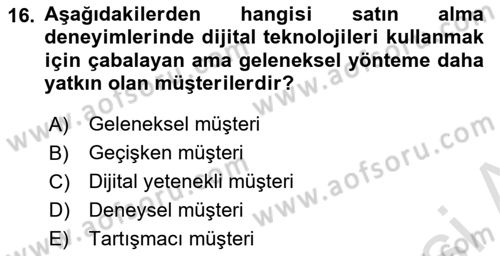 Halkla İlişkilerde Güncel Kavramlar 2 Dersi 2023 - 2024 Yılı Yaz Okulu Sınav Soruları 16. Soru