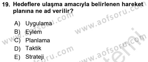 Halkla İlişkilerde Güncel Kavramlar 2 Dersi 2023 - 2024 Yılı Yaz Okulu Sınav Soruları 19. Soru