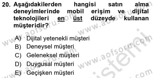 Halkla İlişkilerde Güncel Kavramlar 2 Dersi 2024 - 2025 Yılı (Vize) Ara Sınav Soruları 20. Soru