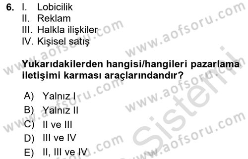 Halkla İlişkilerde Güncel Kavramlar 2 Dersi 2024 - 2025 Yılı (Vize) Ara Sınav Soruları 6. Soru