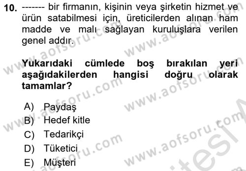 Halkla İlişkilerde Güncel Kavramlar 2 Dersi 2024 - 2025 Yılı (Final) Dönem Sonu Sınav Soruları 10. Soru