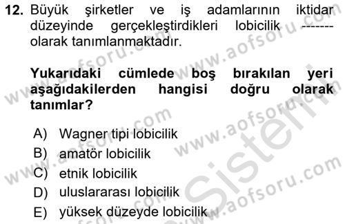 Halkla İlişkilerde Güncel Kavramlar 2 Dersi 2024 - 2025 Yılı Yaz Okulu Sınav Soruları 12. Soru