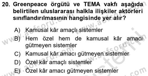 Halkla İlişkilerde Güncel Kavramlar 2 Dersi 2024 - 2025 Yılı Yaz Okulu Sınav Soruları 20. Soru