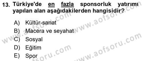 Halkla İlişkilerde Güncel Kavramlar 2 Dersi 2025 - 2026 Yılı (Vize) Ara Sınav Soruları 13. Soru