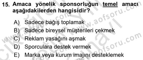 Halkla İlişkilerde Güncel Kavramlar 2 Dersi 2025 - 2026 Yılı (Vize) Ara Sınav Soruları 15. Soru