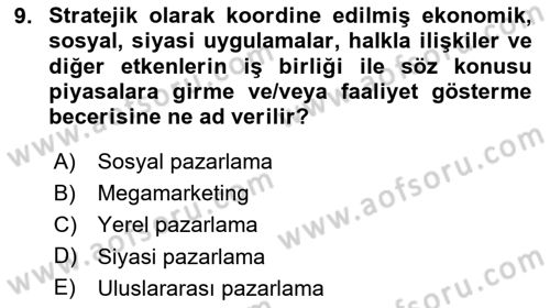 Halkla İlişkilerde Güncel Kavramlar 2 Dersi 2025 - 2026 Yılı (Vize) Ara Sınav Soruları 9. Soru