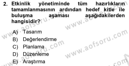 Halkla İlişkilerde Güncel Kavramlar 2 Dersi 2025 - 2026 Yılı (Final) Dönem Sonu Sınav Soruları 2. Soru