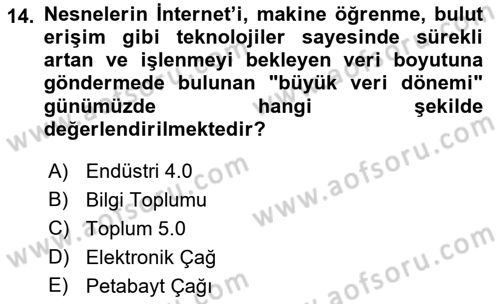 Dijital Halkla İlişkiler Dersi 2021 - 2022 Yılı (Final) Dönem Sonu Sınav Soruları 14. Soru