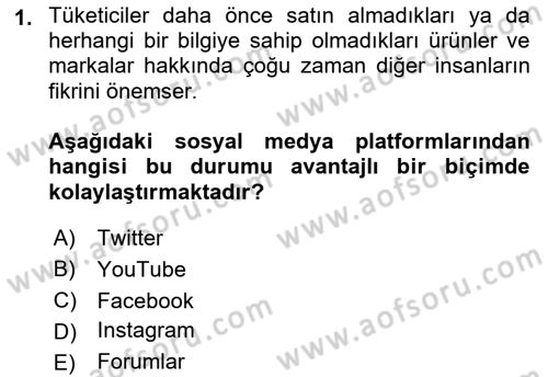 Dijital Halkla İlişkiler Dersi 2022 - 2023 Yılı Yaz Okulu Sınav Soruları 1. Soru