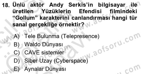 Dijital Halkla İlişkiler Dersi 2022 - 2023 Yılı Yaz Okulu Sınav Soruları 18. Soru