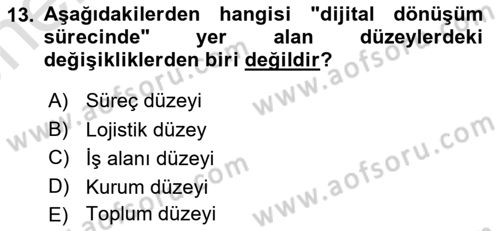 Dijital Halkla İlişkiler Dersi 2023 - 2024 Yılı (Vize) Ara Sınav Soruları 13. Soru