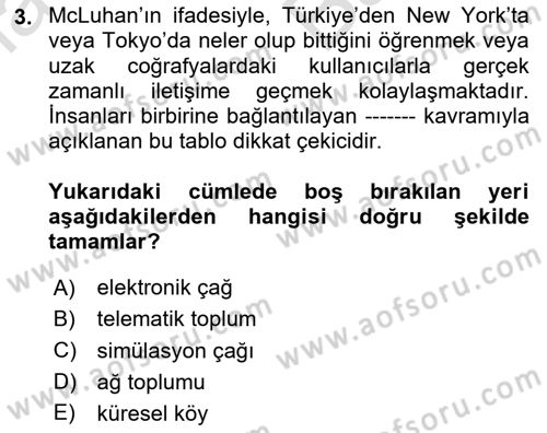Dijital Halkla İlişkiler Dersi 2023 - 2024 Yılı (Vize) Ara Sınav Soruları 3. Soru