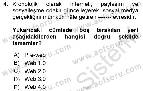 Dijital Halkla İlişkiler Dersi 2023 - 2024 Yılı (Vize) Ara Sınav Soruları 4. Soru