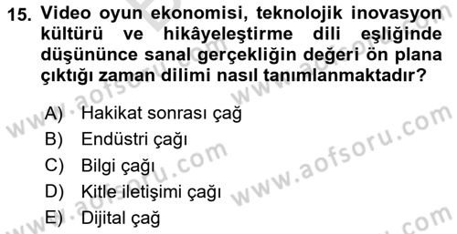 Dijital Halkla İlişkiler Dersi 2025 - 2026 Yılı (Final) Dönem Sonu Sınav Soruları 15. Soru