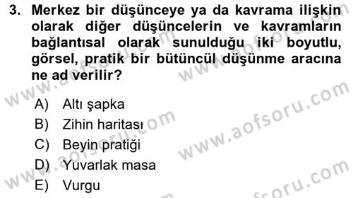 Reklamda Yaratıcılık Dersi 2022 - 2023 Yılı Yaz Okulu Sınav Soruları 3. Soru