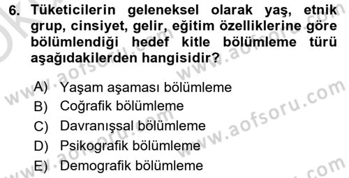 Reklamda Yaratıcılık Dersi 2022 - 2023 Yılı Yaz Okulu Sınav Soruları 6. Soru