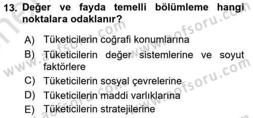 Reklamda Yaratıcılık Dersi 2023 - 2024 Yılı (Vize) Ara Sınav Soruları 13. Soru