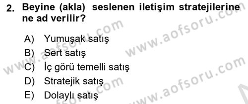 Reklamda Yaratıcılık Dersi 2023 - 2024 Yılı (Final) Dönem Sonu Sınav Soruları 2. Soru