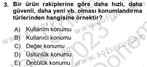 Reklamda Yaratıcılık Dersi 2023 - 2024 Yılı (Final) Dönem Sonu Sınav Soruları 3. Soru