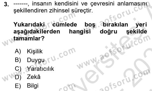 Reklamda Yaratıcılık Dersi 2024 - 2025 Yılı (Vize) Ara Sınav Soruları 3. Soru