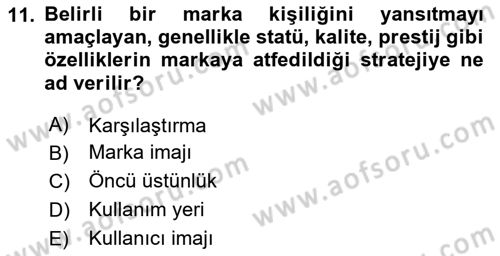 Reklamda Yaratıcılık Dersi 2024 - 2025 Yılı (Final) Dönem Sonu Sınav Soruları 11. Soru
