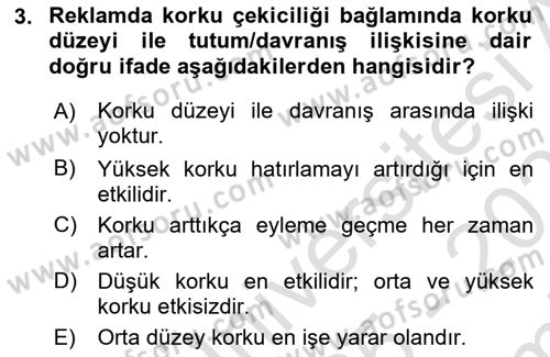 Reklamda Yaratıcılık Dersi 2025 - 2026 Yılı (Final) Dönem Sonu Sınav Soruları 3. Soru