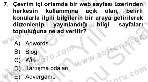 Reklamda Yaratıcılık Dersi 2025 - 2026 Yılı (Final) Dönem Sonu Sınav Soruları 7. Soru
