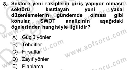 Reklamda Yaratıcılık Dersi 2025 - 2026 Yılı (Final) Dönem Sonu Sınav Soruları 8. Soru